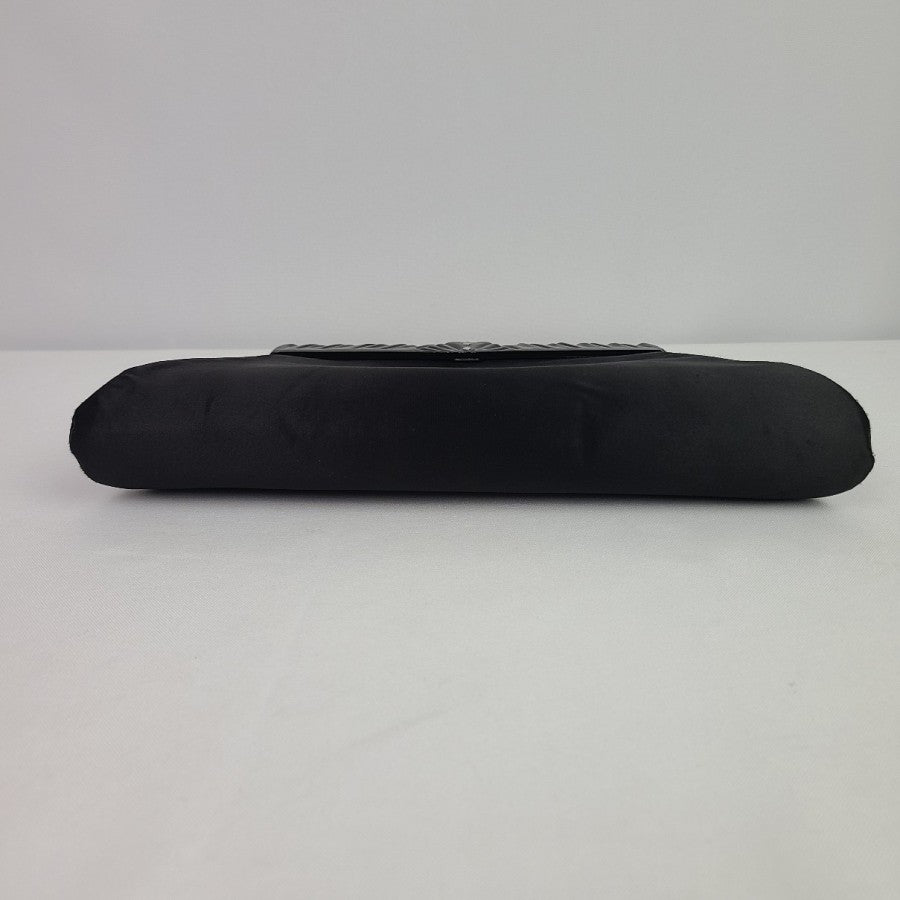 Vintage Rialto NY Black Satin Clutch Purse