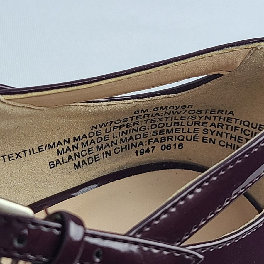 Nine West Burgundy Suede Pointed Toe Flat Shoes Size 6