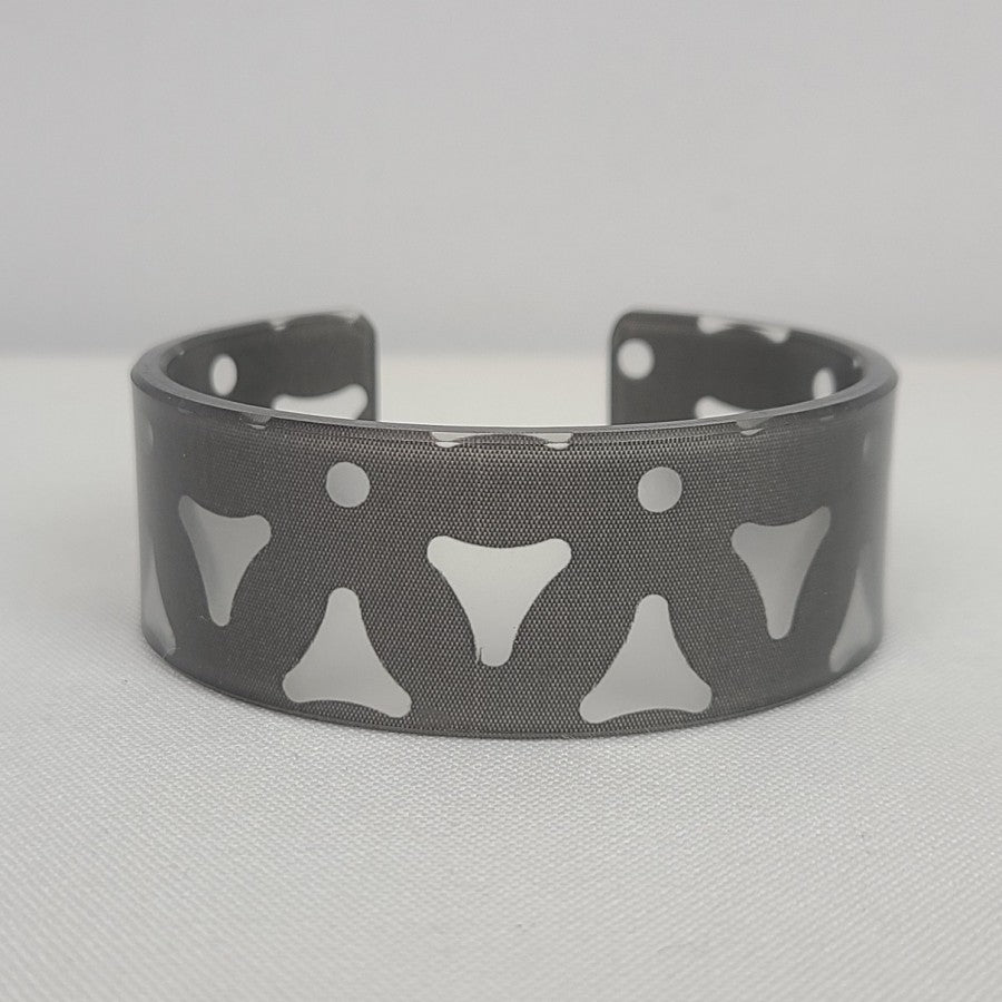 Color By Amber Grey Flower Cuff Bracelet