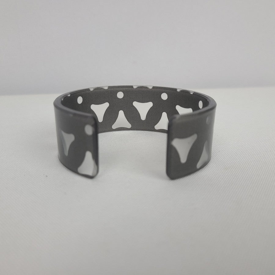 Color By Amber Grey Flower Cuff Bracelet