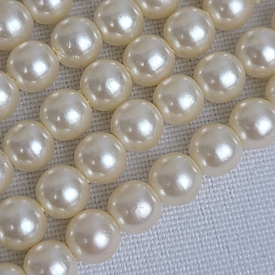 Vintage Layered Faux Pearl Beaded Wide Bracelet