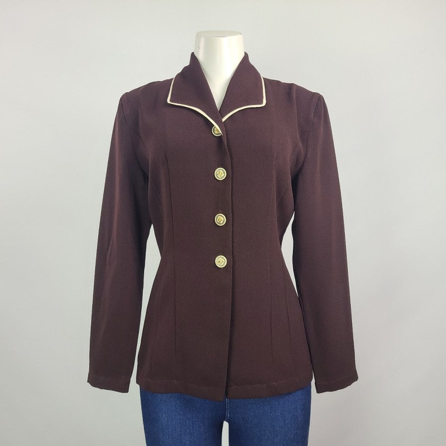 Vintage Puccini Brown Button Up Jacket Size M