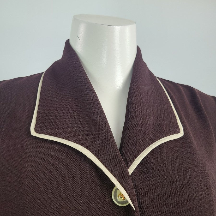 Vintage Puccini Brown Button Up Jacket Size M
