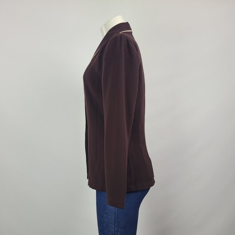 Vintage Puccini Brown Button Up Jacket Size M