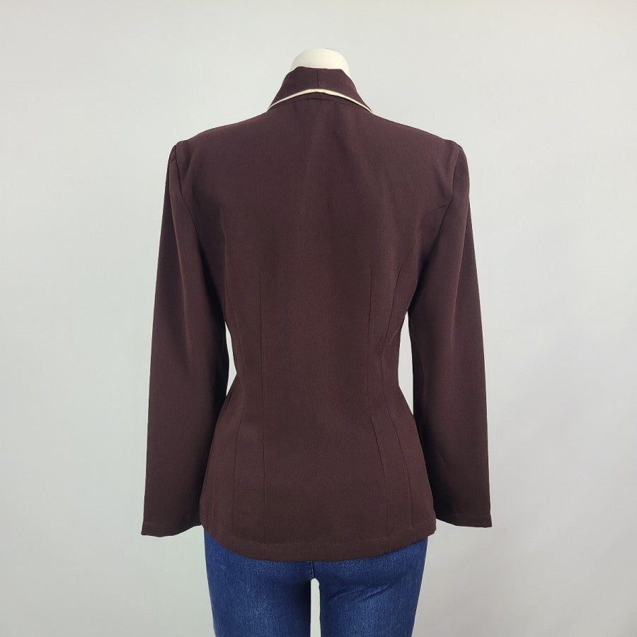 Vintage Puccini Brown Button Up Jacket Size M