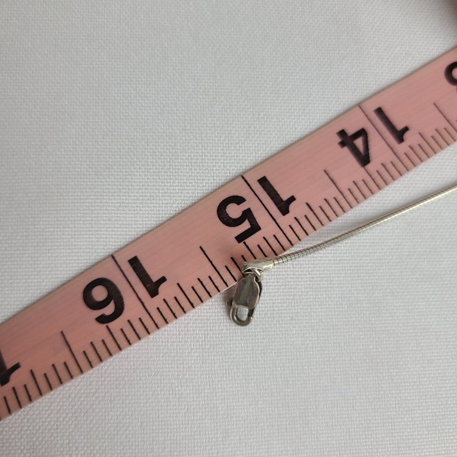 925 Sterling Silver Yellow Natural Stone Pendant Necklace