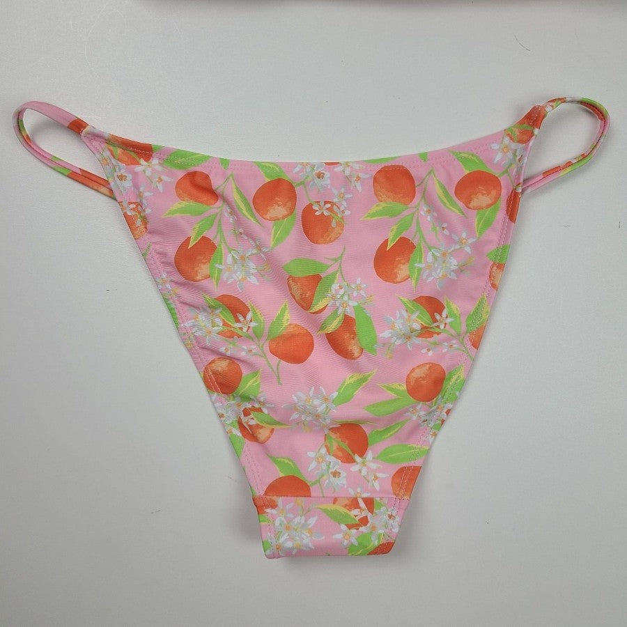 LA LA Swim Orange Blossom Ruffle Bikini Size XL 2 Piece Swim Suit