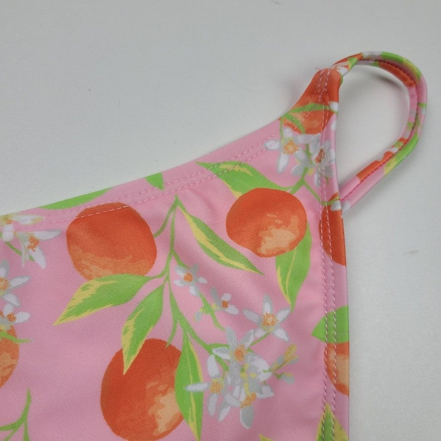 LA LA Swim Orange Blossom Ruffle Bikini Size XL 2 Piece Swim Suit