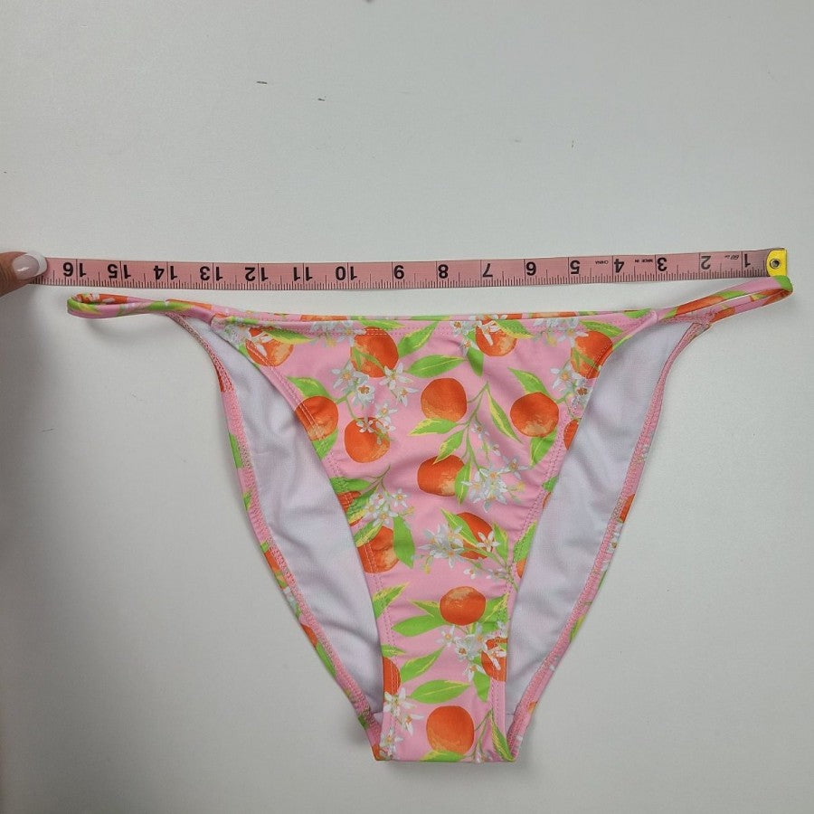LA LA Swim Orange Blossom Ruffle Bikini Size XL 2 Piece Swim Suit