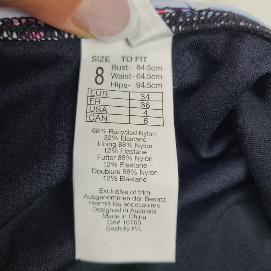 Sea Folly Floral Print Tankini Swim Suit Size 8