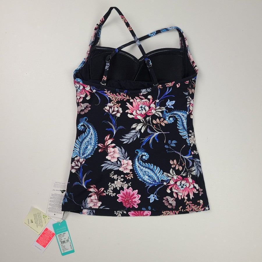 Sea Folly Floral Print Tankini Swim Suit Size 8