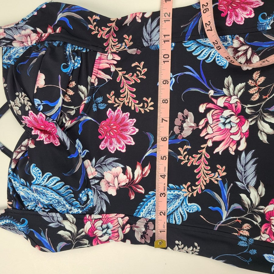 Sea Folly Floral Print Tankini Swim Suit Size 8