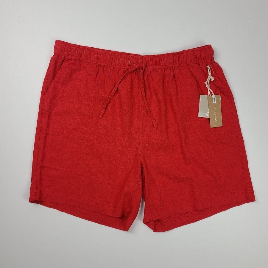Jules & Leopold Red Linen Shorts Size 3X