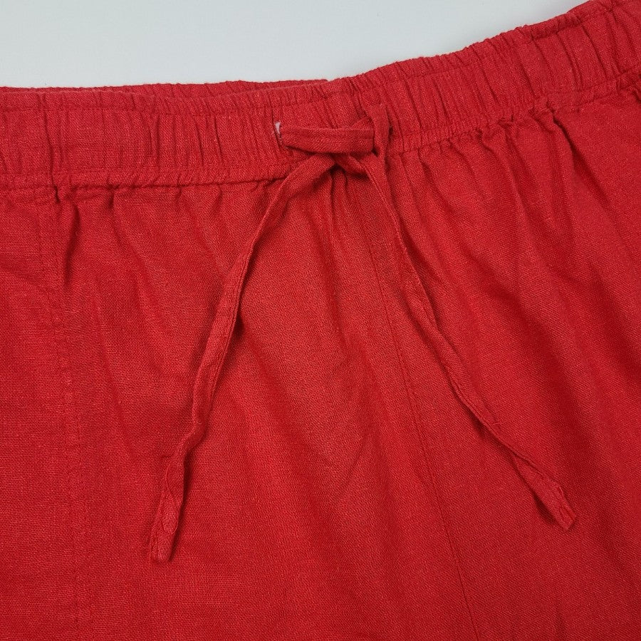 Jules & Leopold Red Linen Shorts Size 3X
