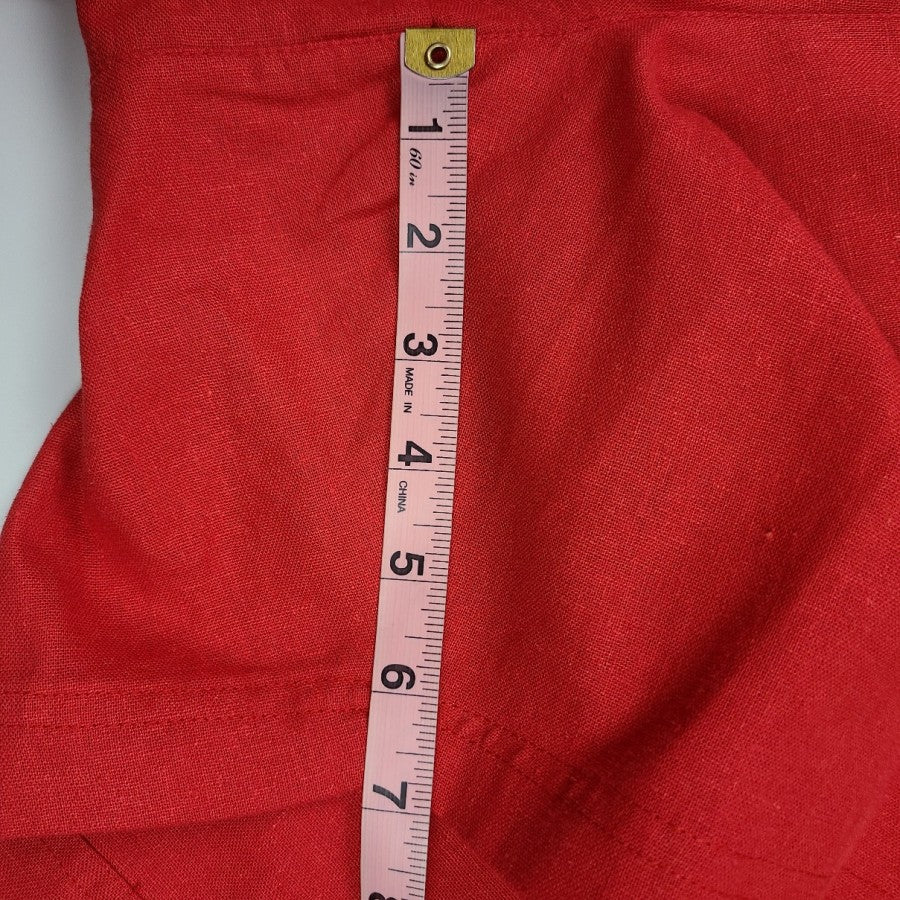 Jules & Leopold Red Linen Shorts Size 3X