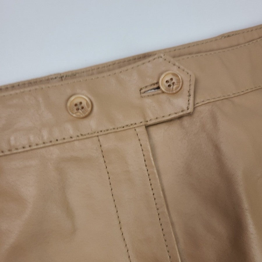 Jessica London Nude Brown Leather Skirt Size 22