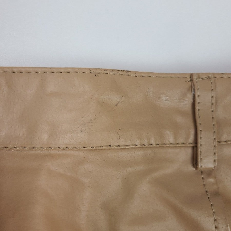 Jessica London Nude Brown Leather Skirt Size 22