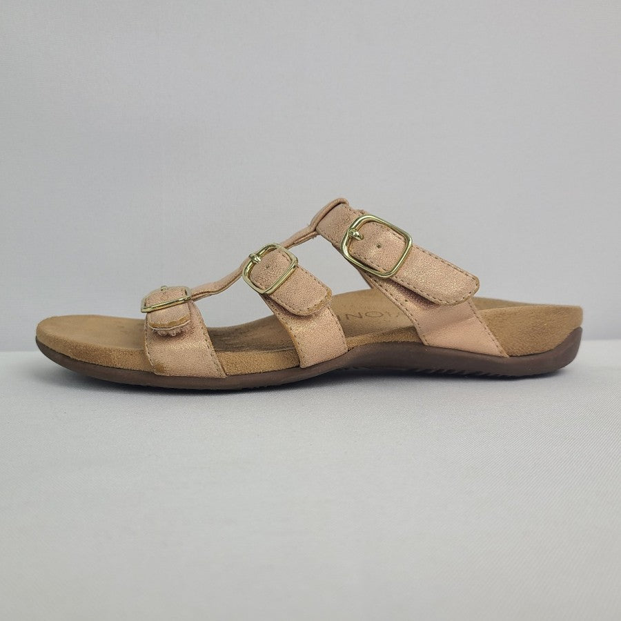 Vionic Metallic Pink Strappy Sandals Size 8
