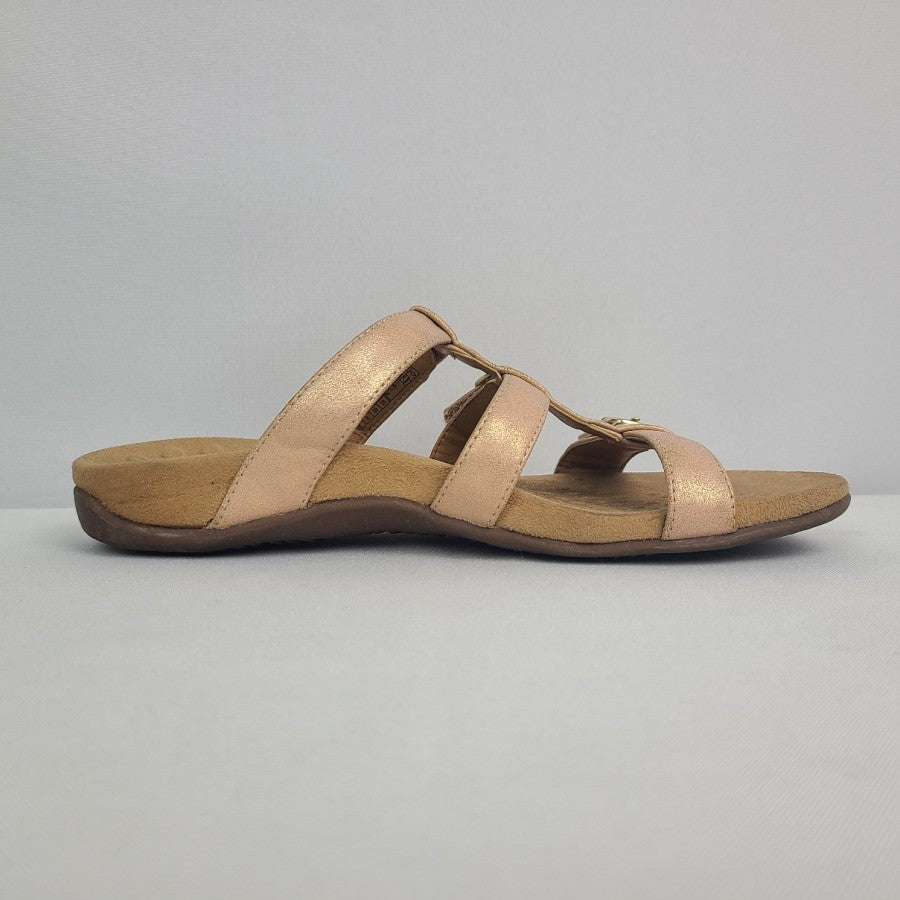 Vionic Metallic Pink Strappy Sandals Size 8