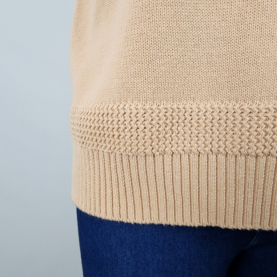 Joie Nude Cotton Knit Short Sleeve Sweater Size S
