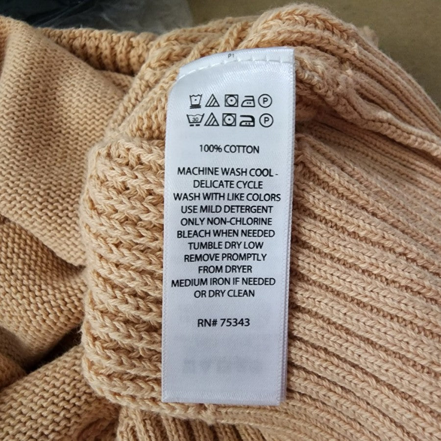 Joie Nude Cotton Knit Short Sleeve Sweater Size S