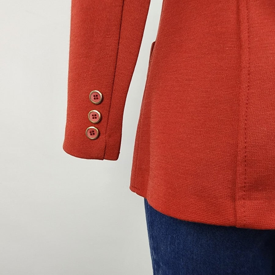 Vintage Tan Jay Orange Wool Blazer Jacket Size M