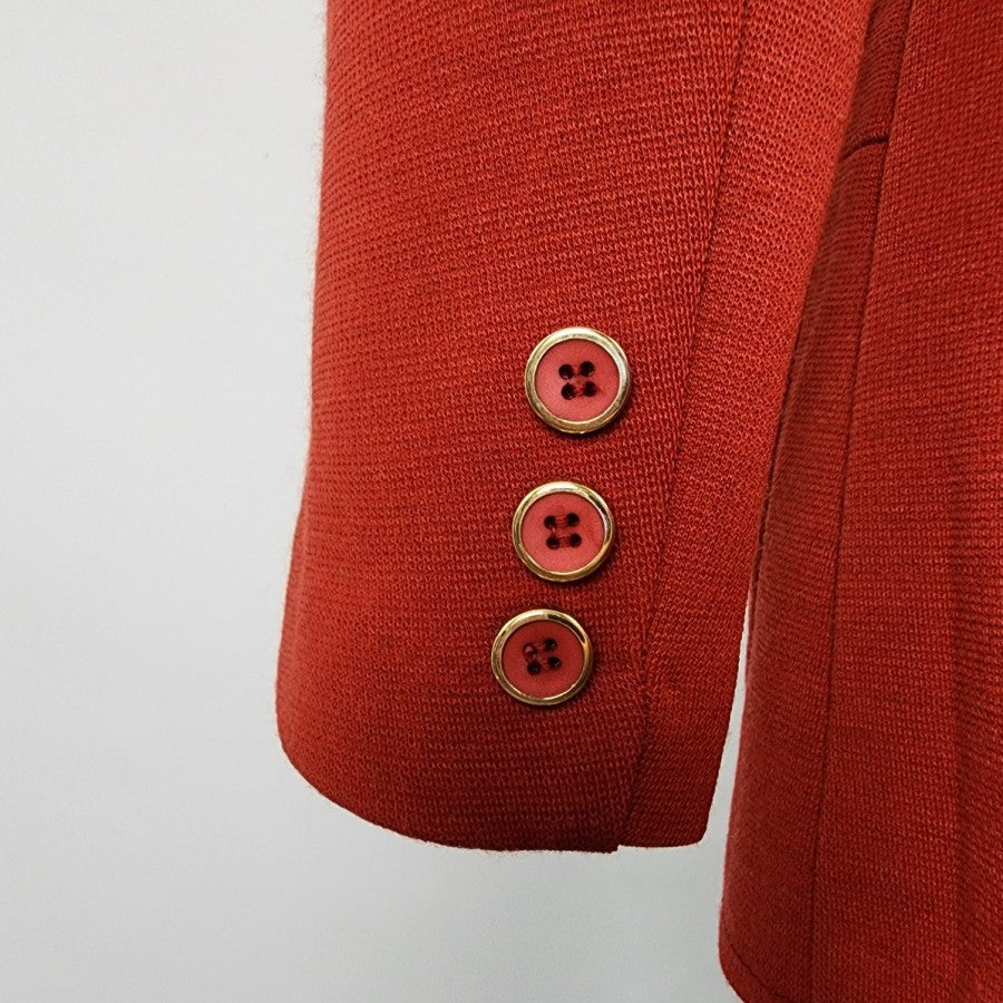 Vintage Tan Jay Orange Wool Blazer Jacket Size M