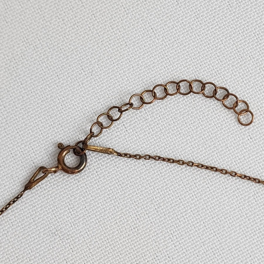 925 Sterling Bronze Tone Crystal Necklace