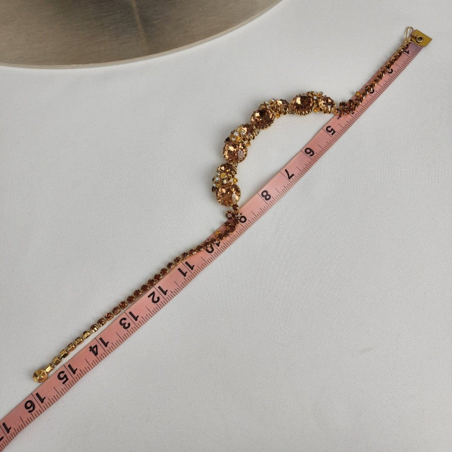Hattie Carnegie Smoky Topaz Large Cabochon Necklace Earring Set