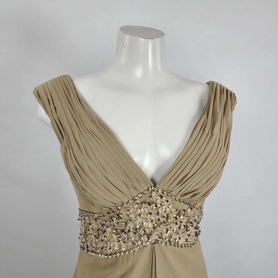 Enjoy In Wedding Dress Brown Sequined Chiffon Bridesmaids Event Dress Size S
