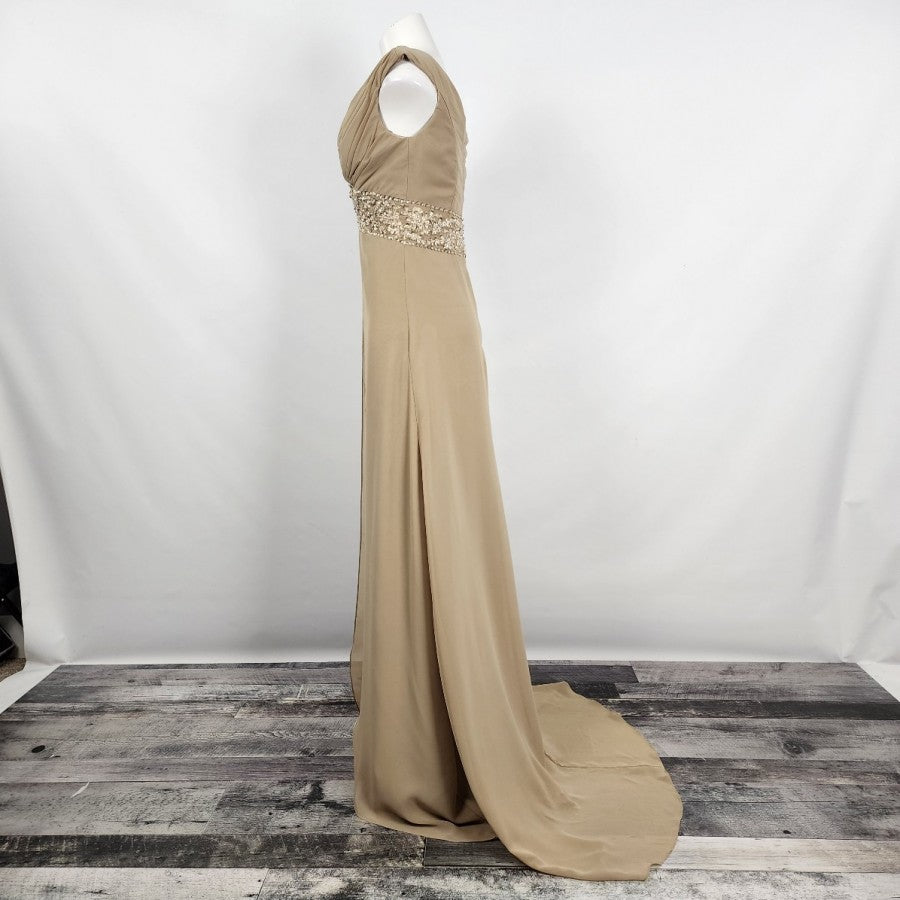 Enjoy In Wedding Dress Brown Sequined Chiffon Bridesmaids Event Dress Size S
