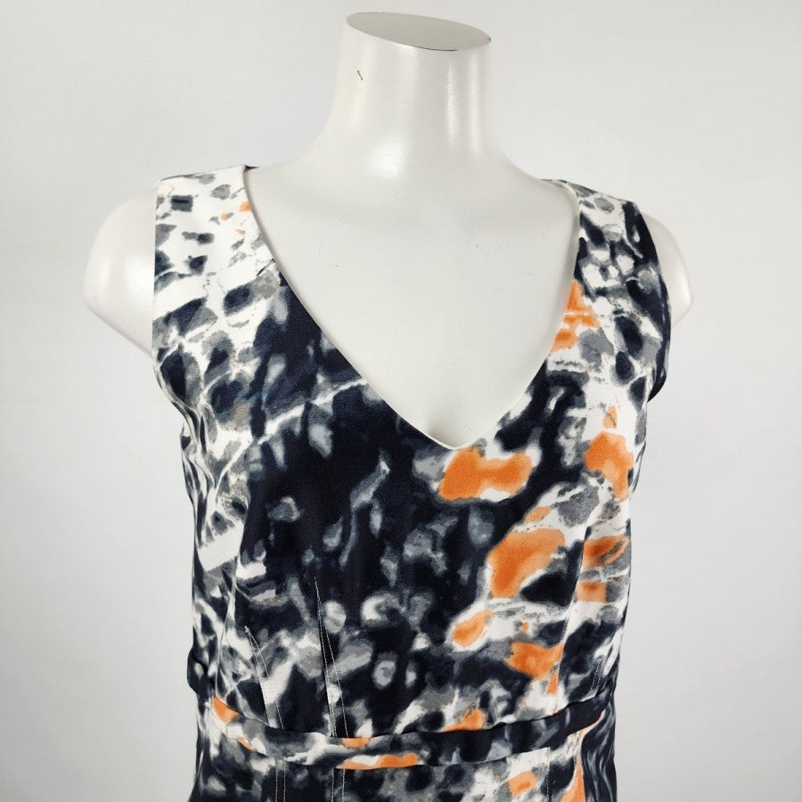 Andrea Jovine Black Tye Dye Shift Dress Size 4