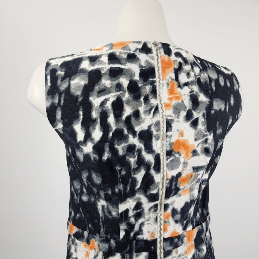 Andrea Jovine Black Tye Dye Shift Dress Size 4
