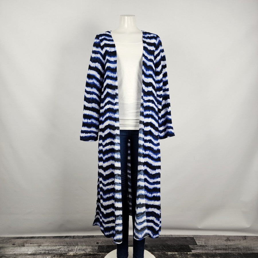 Reitmans Blue Tye Dye Long Cardigan Size S/M