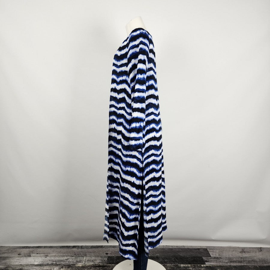Reitmans Blue Tye Dye Long Cardigan Size S/M