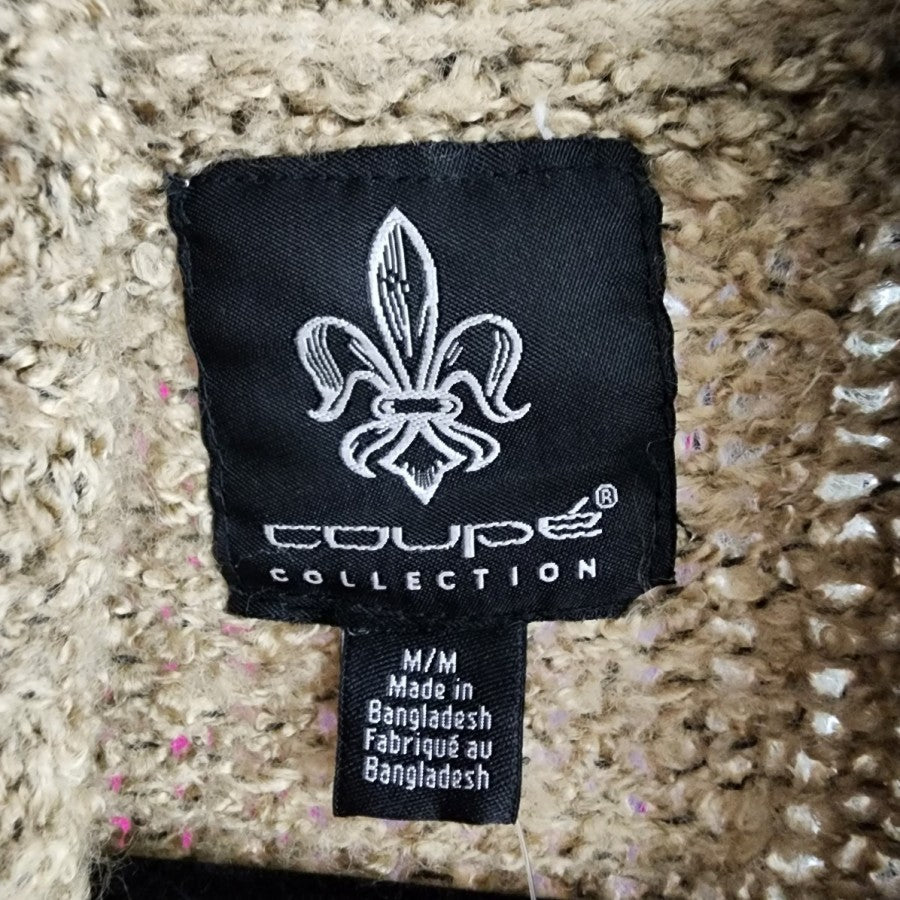 Coupe Collection Tan Knit Cardigan Size M