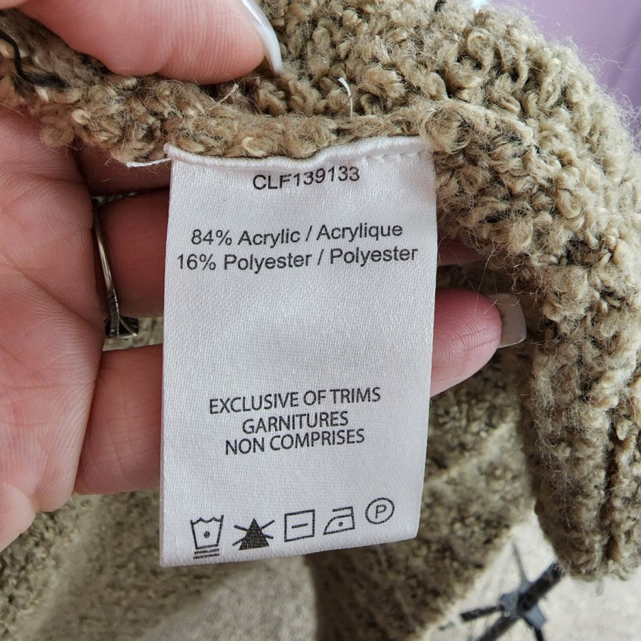 Coupe Collection Tan Knit Cardigan Size M