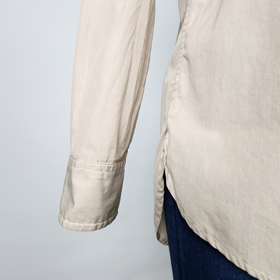 Talula Boyfriend Fit Cotton Button Up Blouse Size S