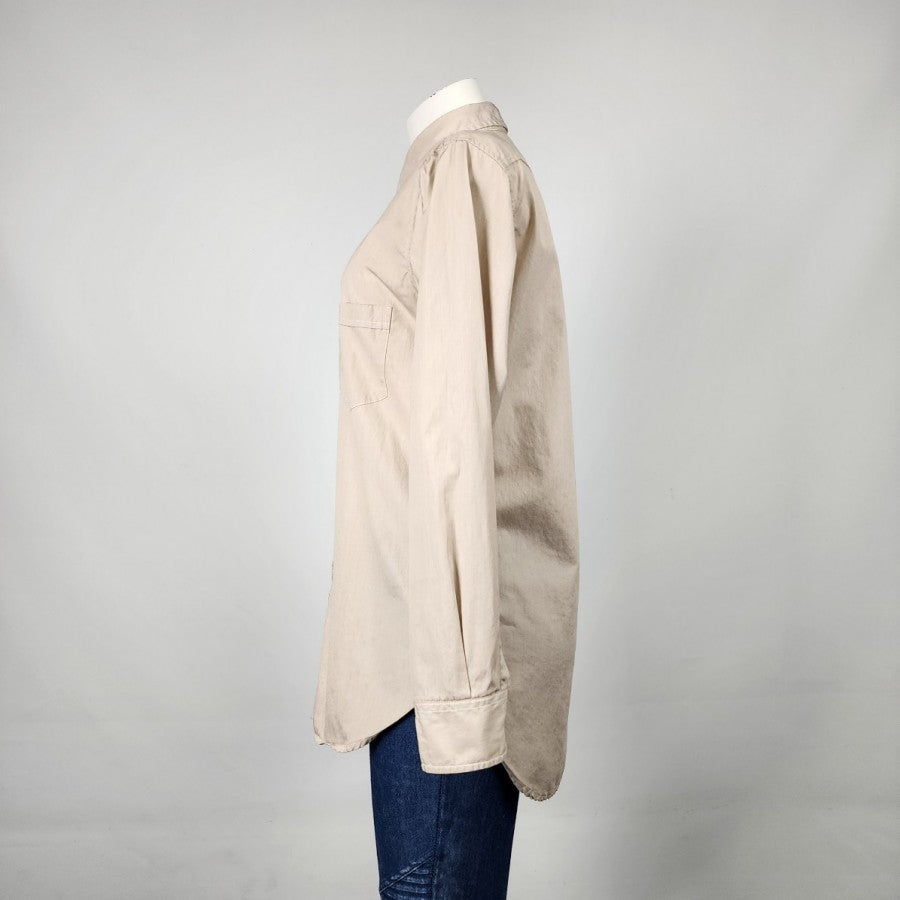 Talula Boyfriend Fit Cotton Button Up Blouse Size S