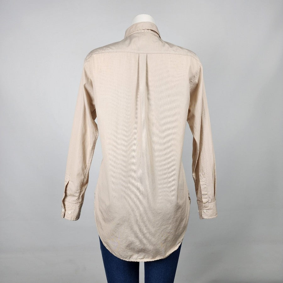 Talula Boyfriend Fit Cotton Button Up Blouse Size S