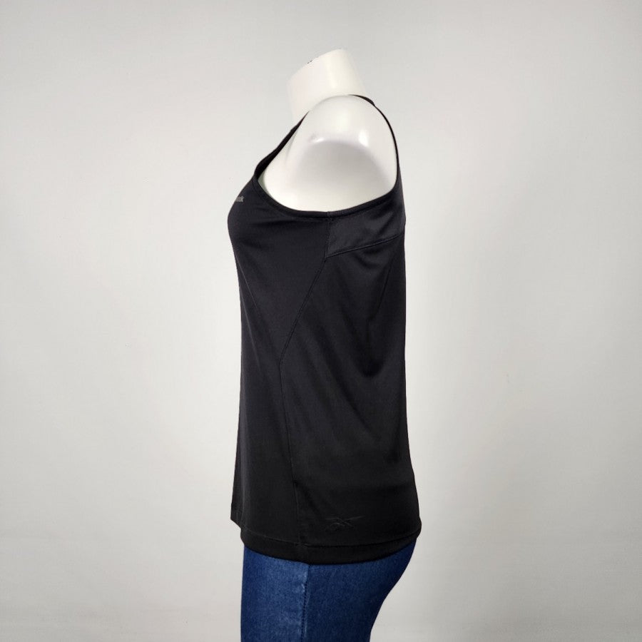 Reebok Black Athletic V Neck Sleeveless Top Size M