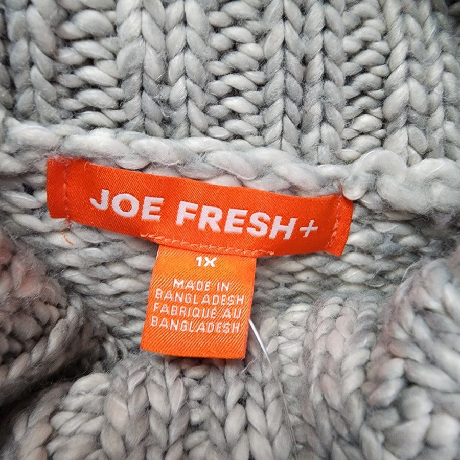 Joe Fresh Grey Knit Turtle Neck Sweater Size 1X