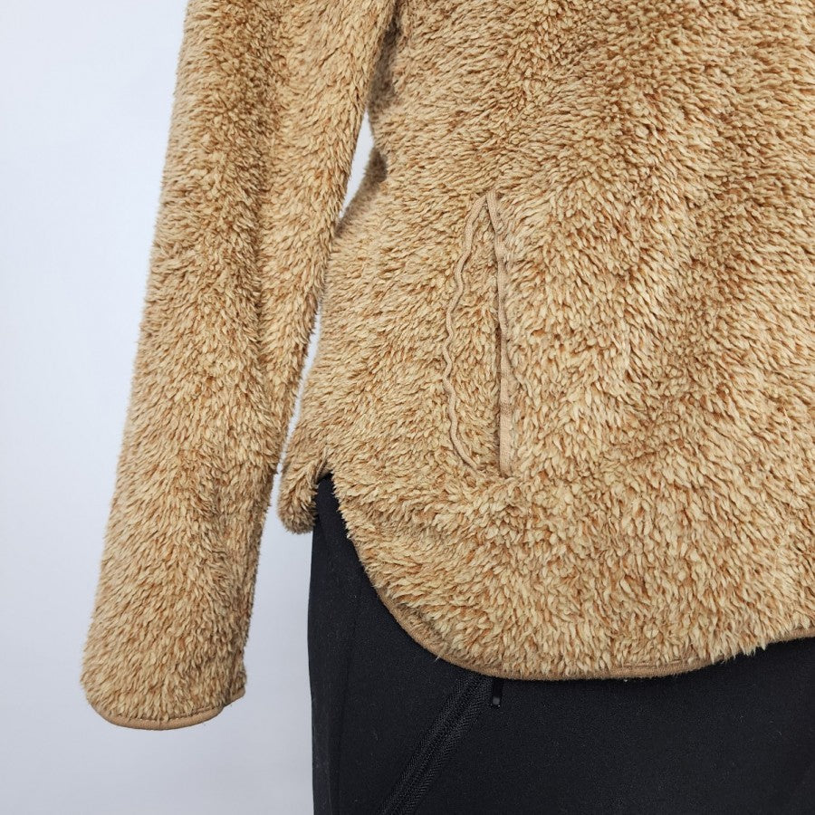 Brown Fuzzy Cotton Turtle Neck Sweatshirt Size 1X
