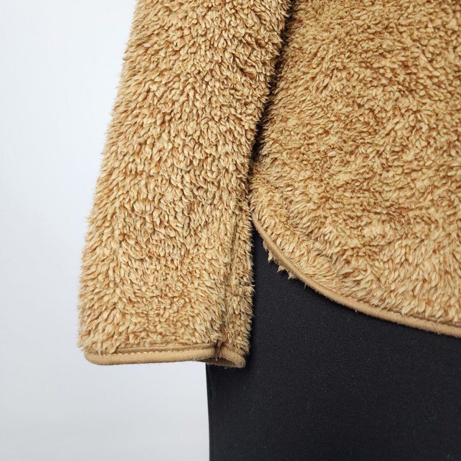 Brown Fuzzy Cotton Turtle Neck Sweatshirt Size 1X