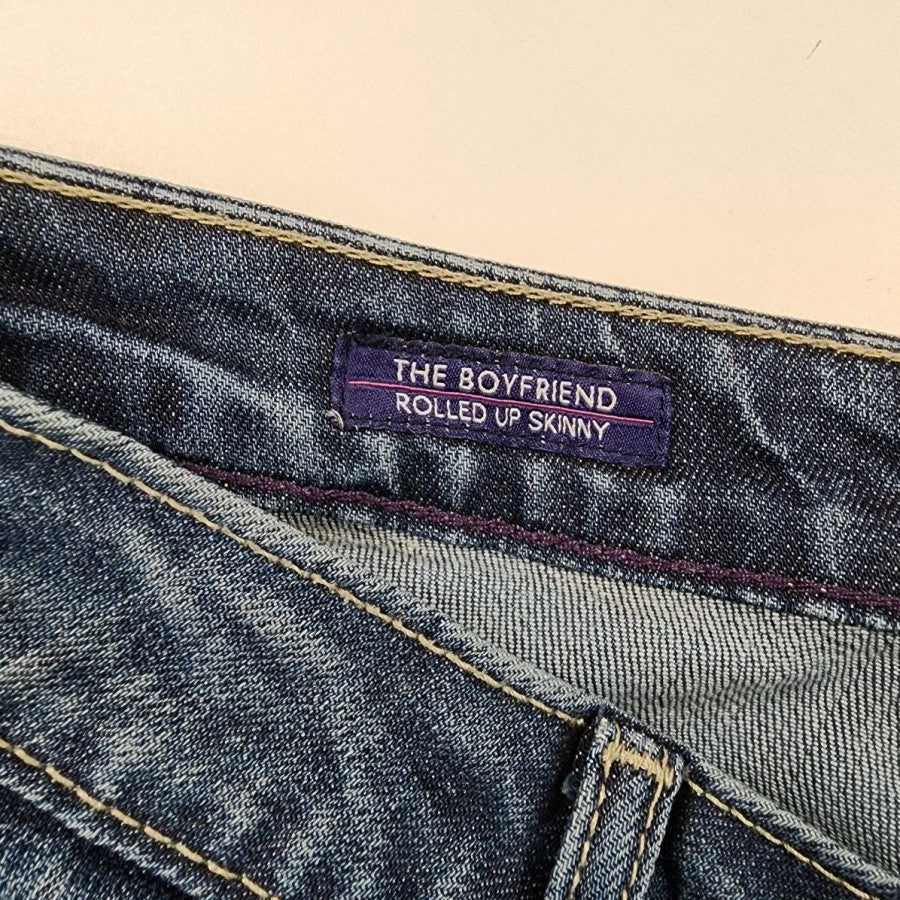 Vigoss Distressed The Boyfriend Rolled Up Skinny Jeans Size 7