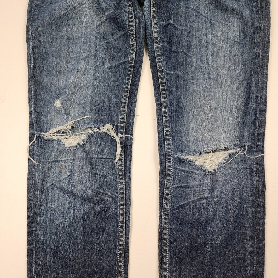Vigoss Distressed The Boyfriend Rolled Up Skinny Jeans Size 7