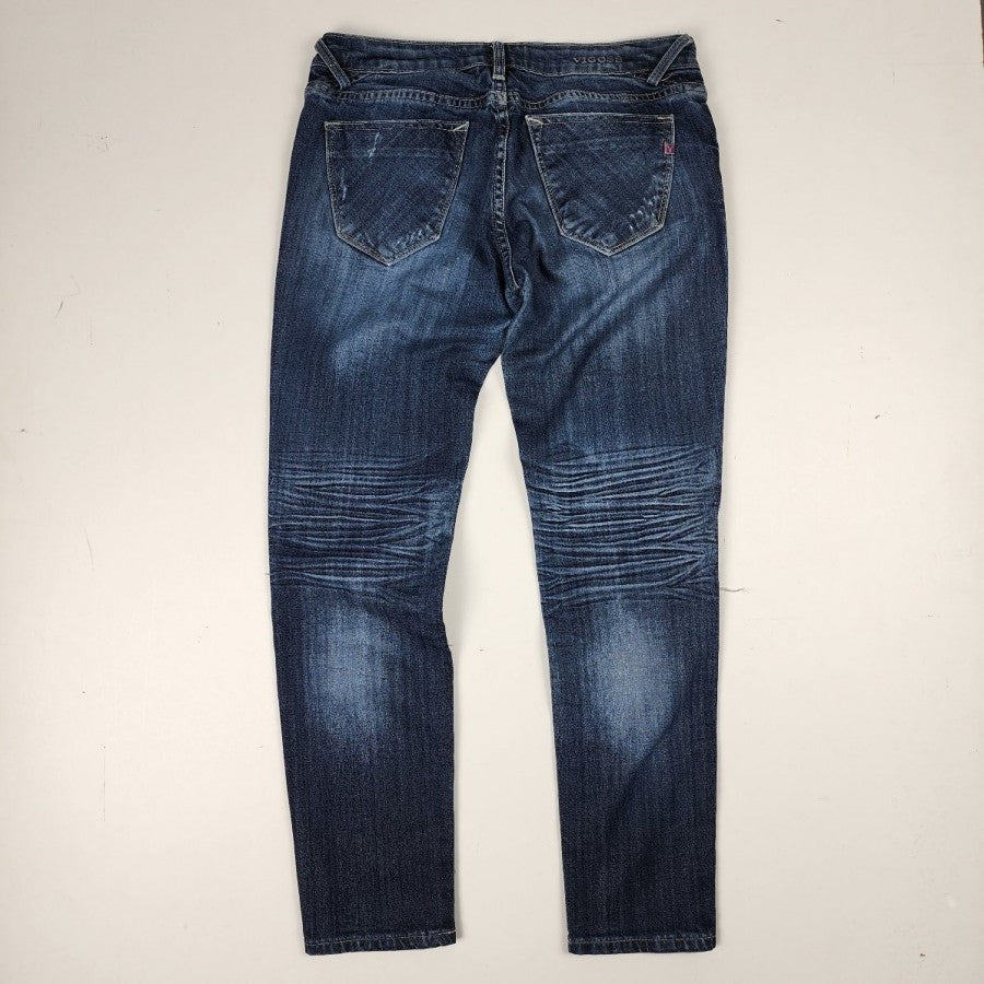 Vigoss Distressed The Boyfriend Rolled Up Skinny Jeans Size 7