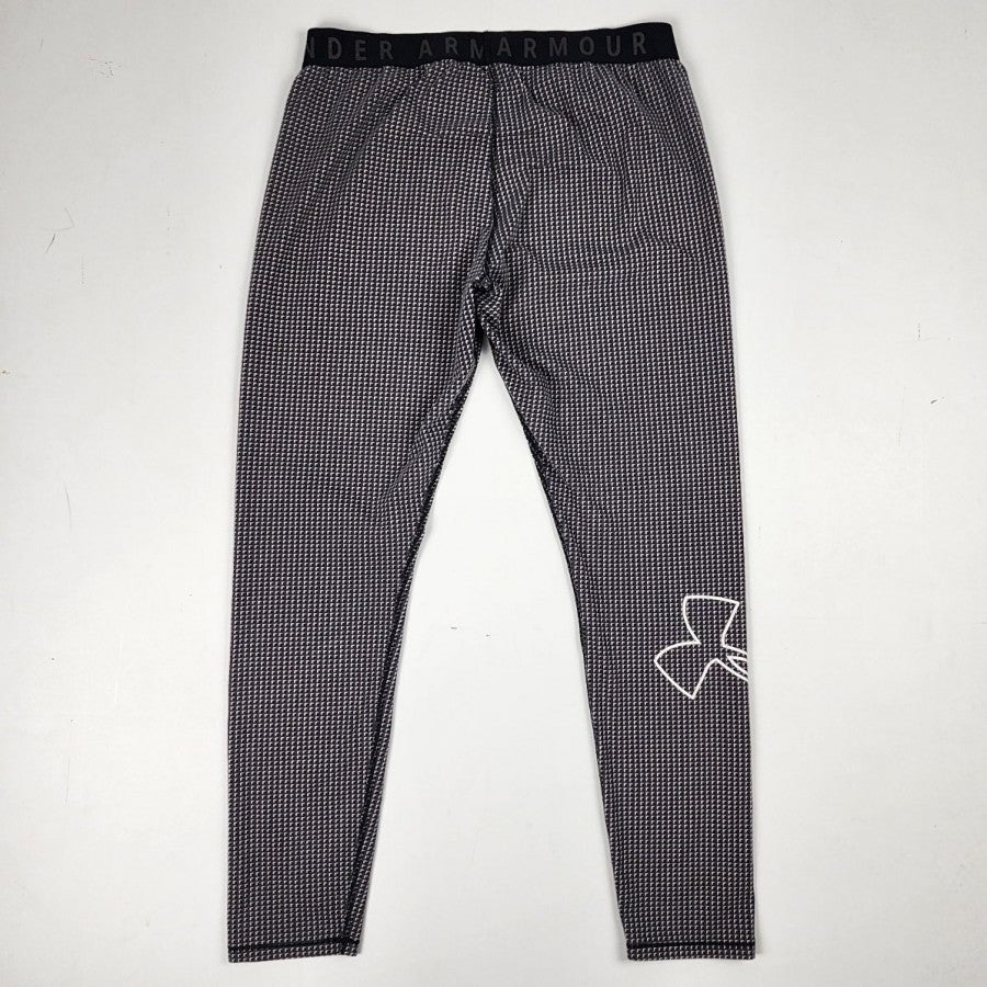 Under Armour Grey Check Print Leggings Size M
