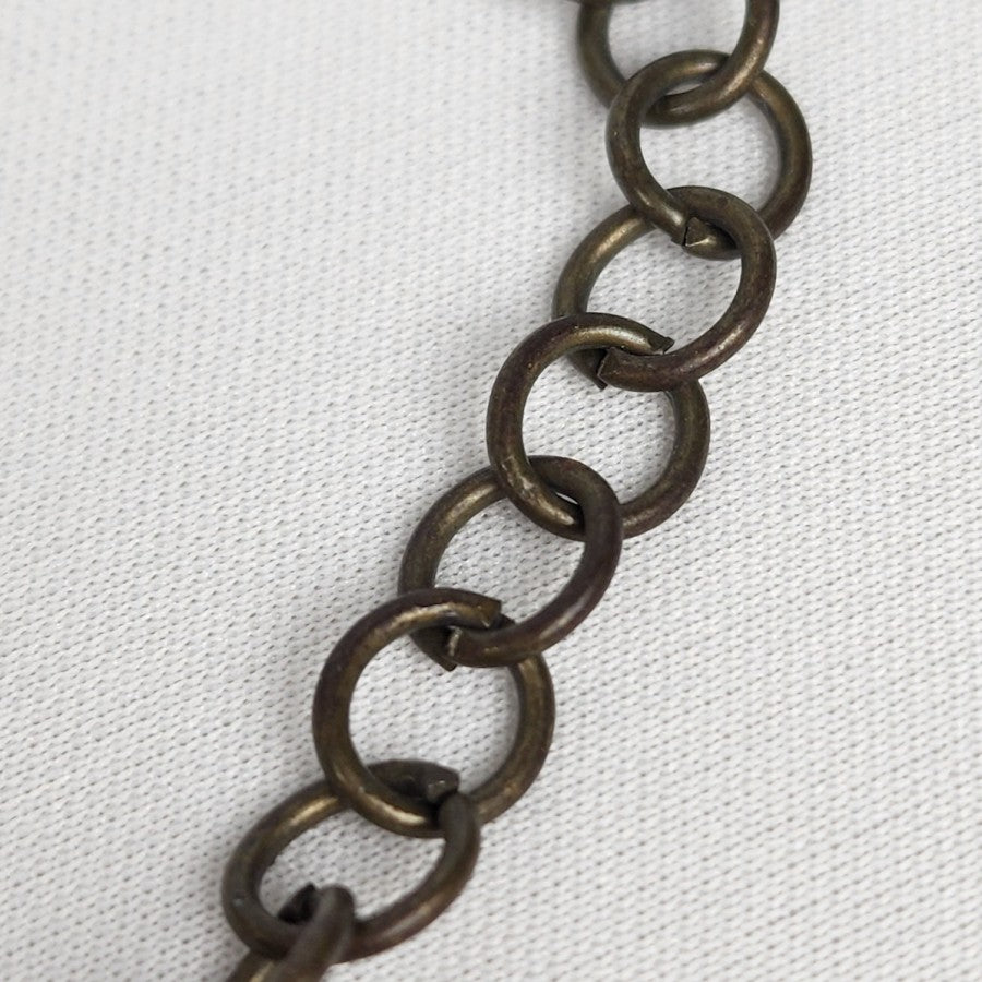 Color By Amber Brown Chain Beaded Pendant Necklace
