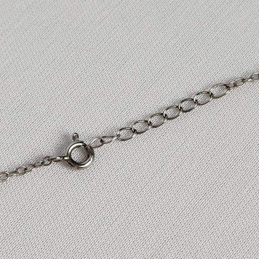 925 Sterling Silver Crystal Bow Delicate Necklace
